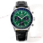 BLS Factory Swiss Breitling 70th Anniversary Navitimer 43 Dark Green Dial Black Leather Strap_th.jpg